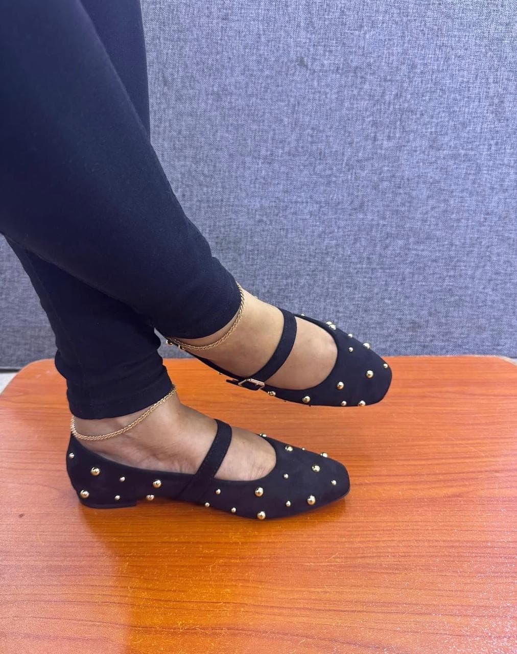 Zara Suede Ballerina Flats