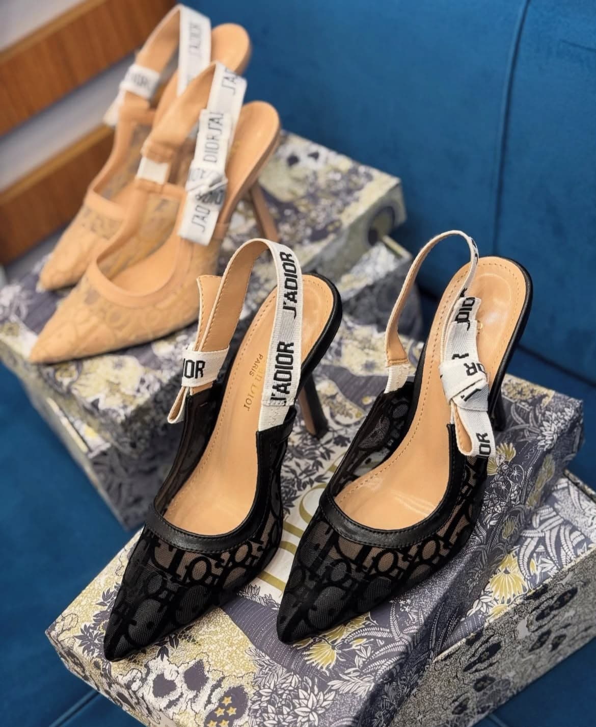 LACE DIOR HEELS (FULLY BOXED) photo 1