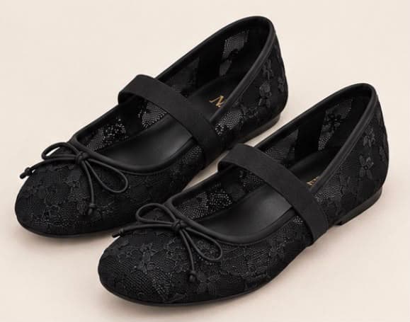 Zara Flower Embroidered Ballerina Flats (BIG FITTING) photo 1